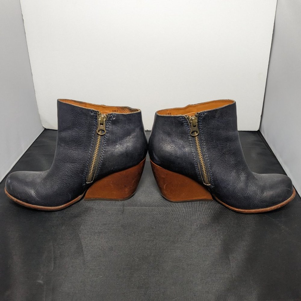 Kork-Ease Natalya Wedge Booties, Blue - Picture 2 of 8